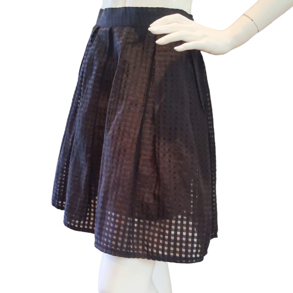 Oak + Fort Black Mini Skater Pleated Skirt - Picture 4 of 9